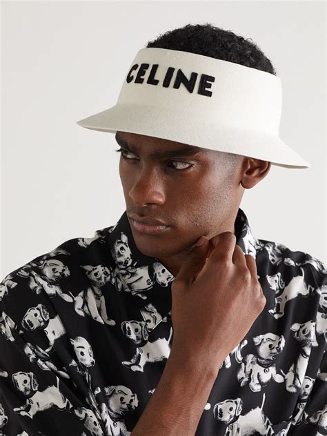 celine wool bucket hat|embellished bucket hat.